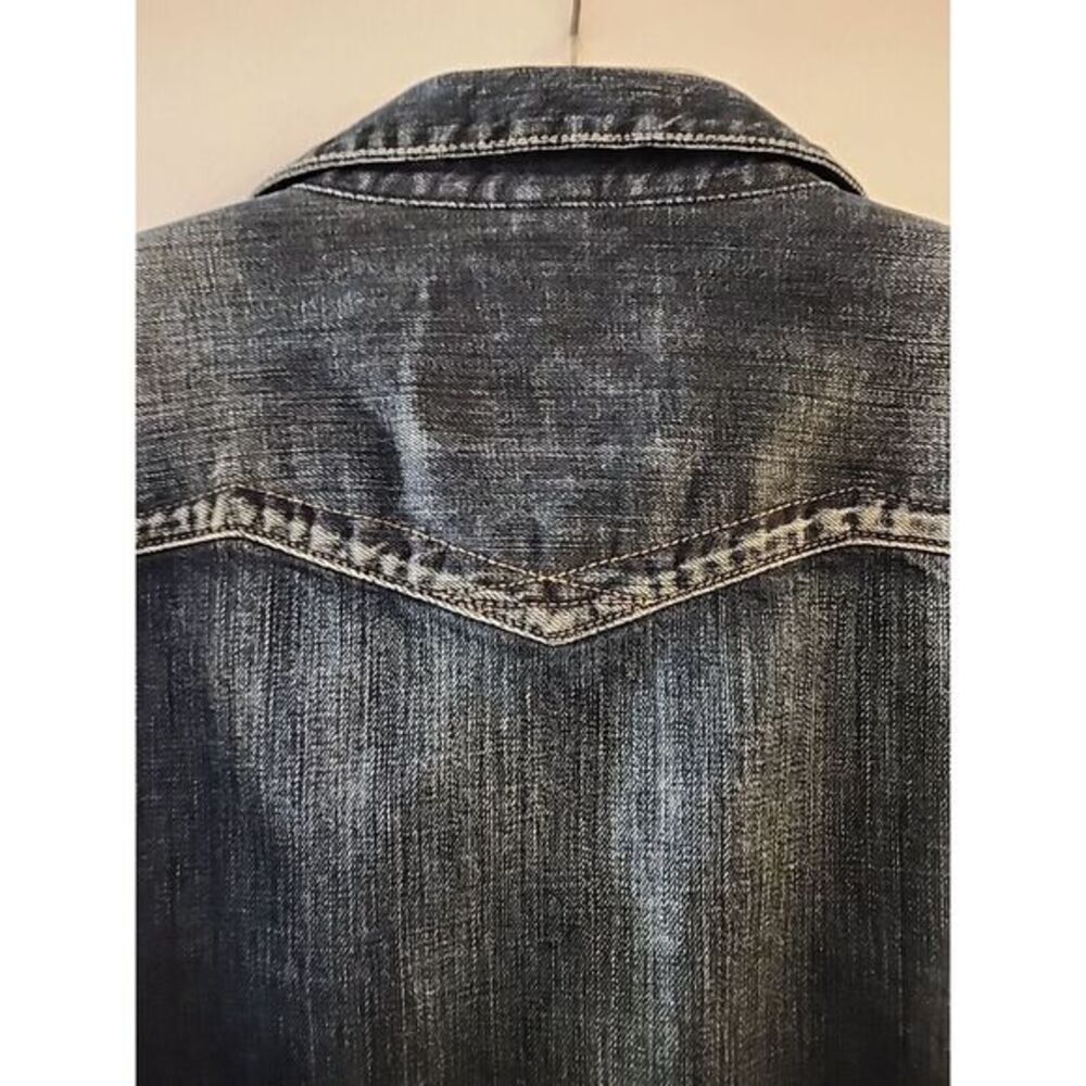 Vintage replay wv830 denim womens jacket Distressed sz Large Made In Italy Asolo - Picture 10 of 15